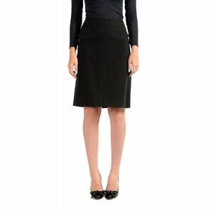 Gianni Versace Vintage Elegant Black Pencil Skirt Size 42 US 6